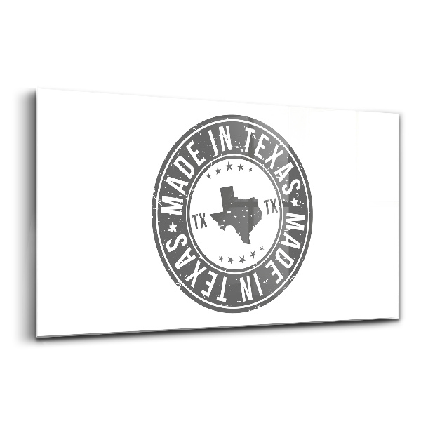 Egyedi üvegkép Texas bélyegzője