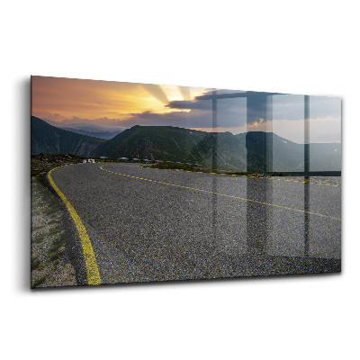 Üvegkép falra Naplemente Romániában