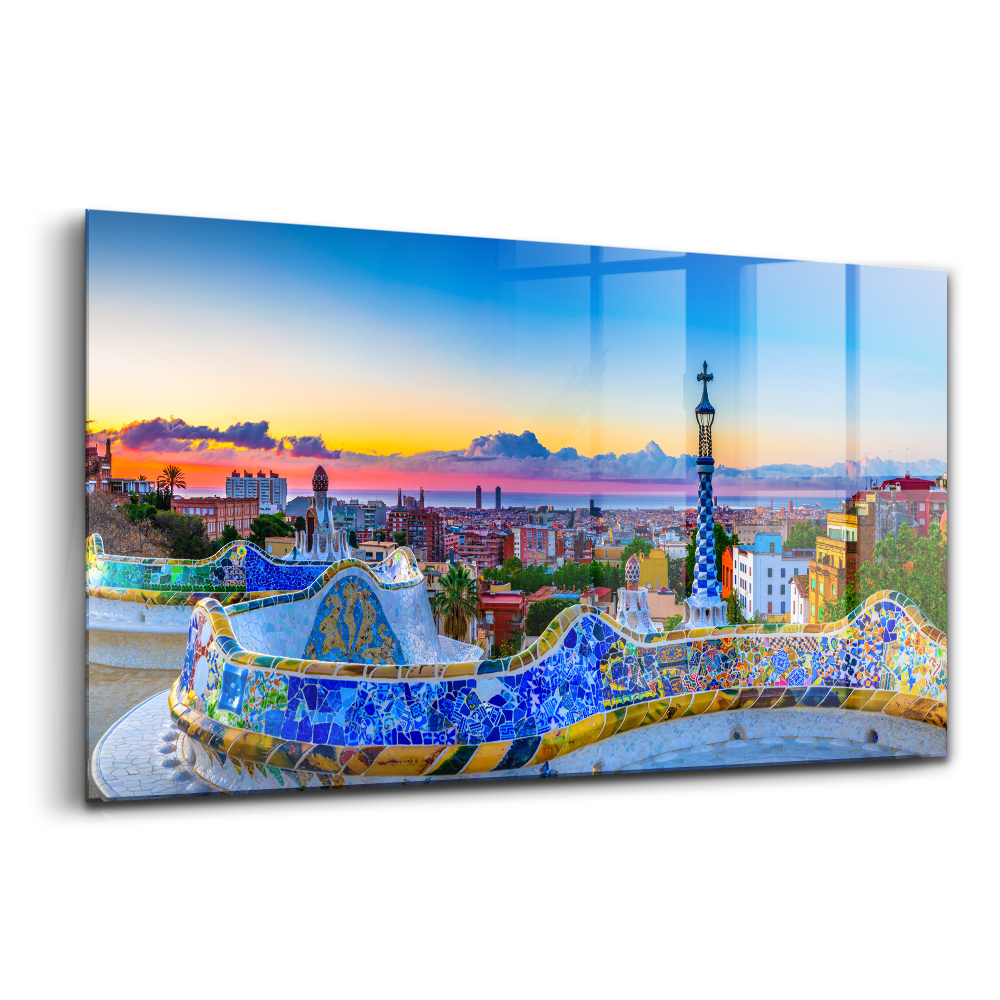 Üvegkép Spanyol város panorámája