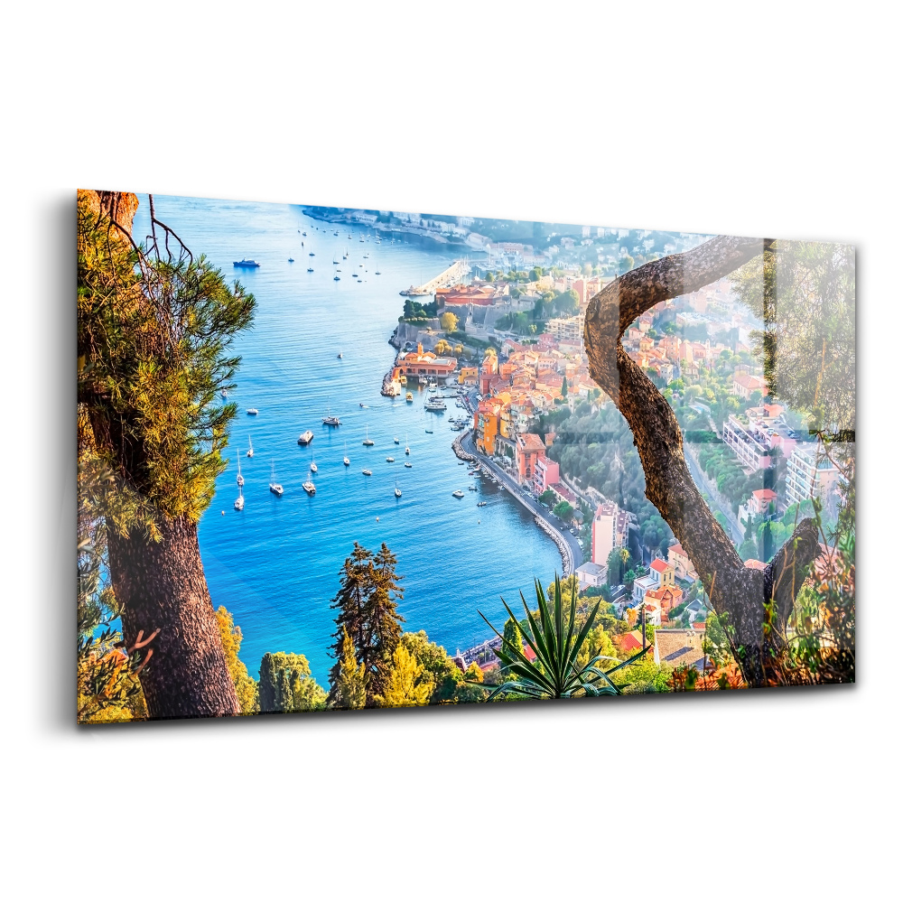 Egyedi üvegkép Villefranche Sur Mer település