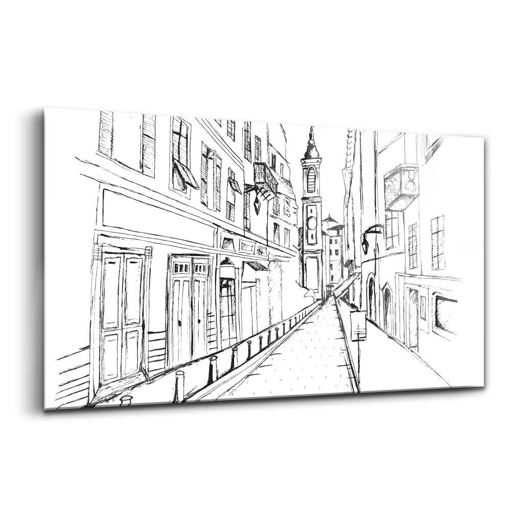 Egyedi üvegkép Egy provence-i város rajza