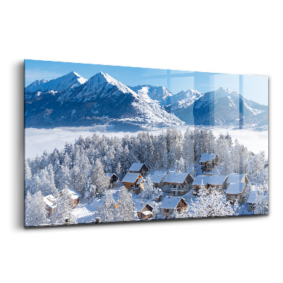 Üvegkép Hófödte hó az Alpokban
