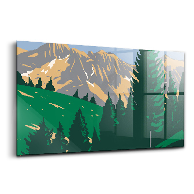 Üvegkép falra Nemzeti park az Alpokban Franciaország