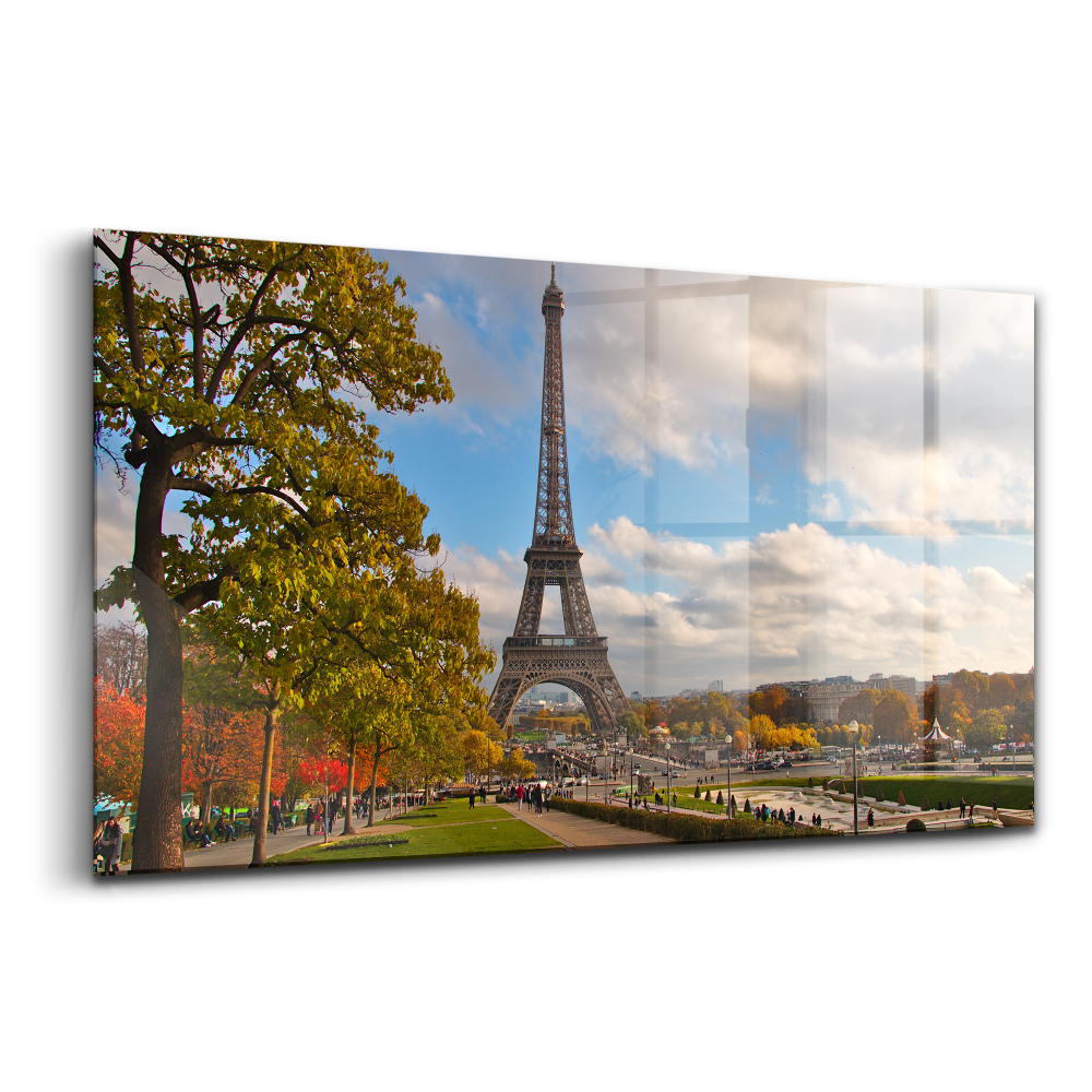 Egyedi üvegkép Ősz Franciaországban Eiffel-torony