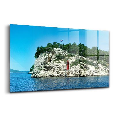 Egyedi üvegkép Festői útvonal osztott Horvátország