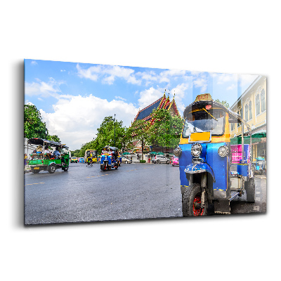 Üvegkép falra Tuk tuk tuk taxi Bangkokban