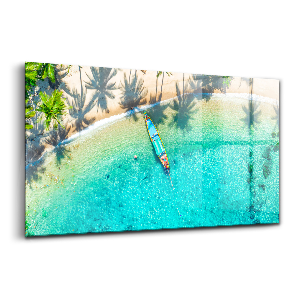 Egyedi üvegkép Trópusi strand Koh Tao