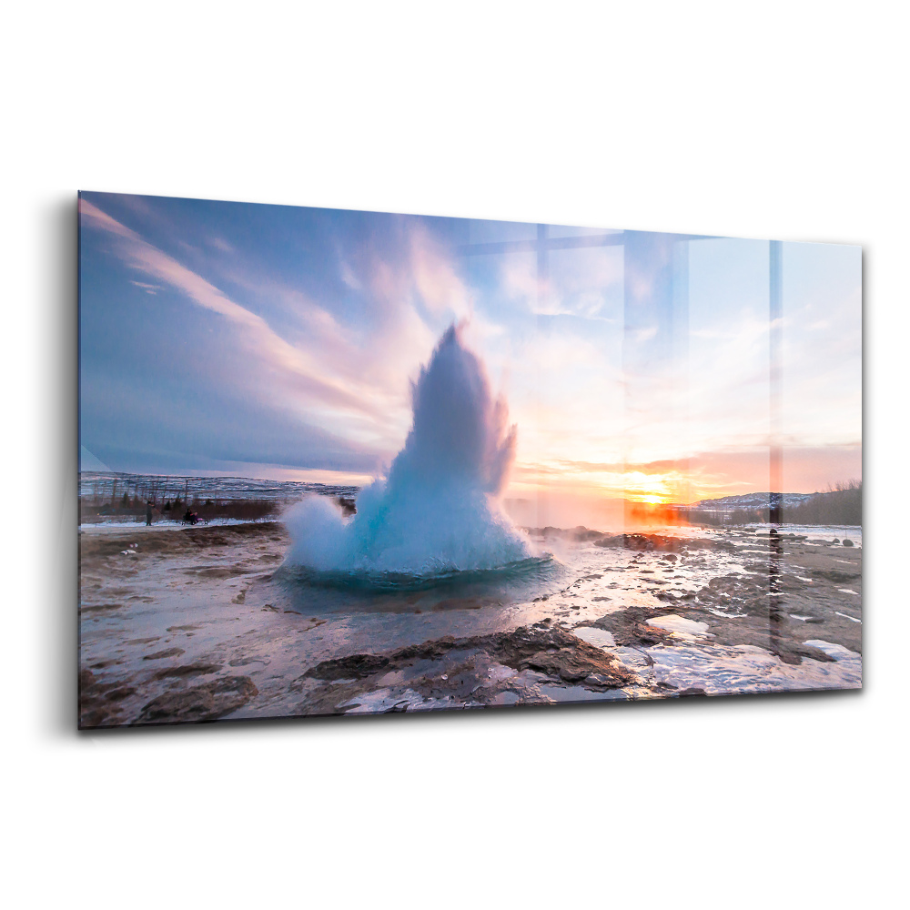 Egyedi üvegkép Gejzír Izland szigetén