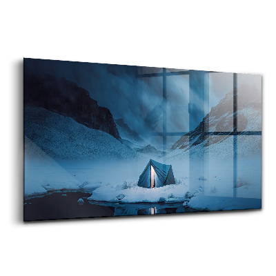Üvegkép falra Sátor az izlandi hegyekben