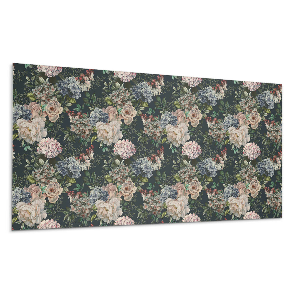 Dekorpanel falra Virágminta a háttérben