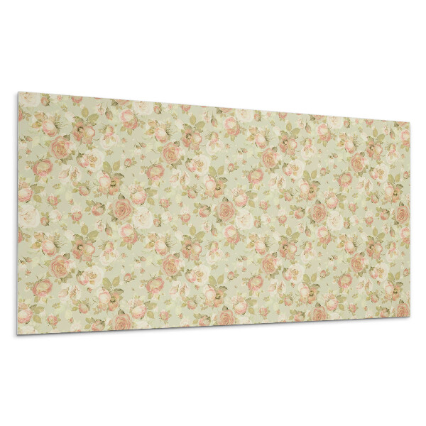 Falpanel Virágminta a háttérben