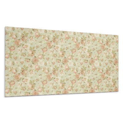 Falpanel Virágminta a háttérben