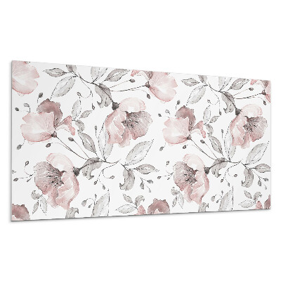 Öntapadó falburkolat Virágos akvarell minta