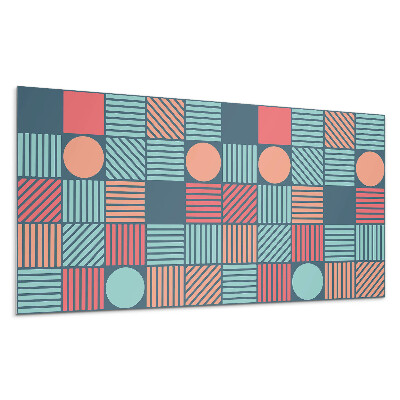 Falpanel Geometria színes formákkal