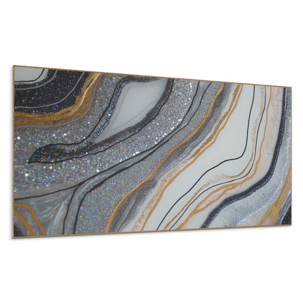 Öntapadó falburkolat Absztrakt hullámok csillogással