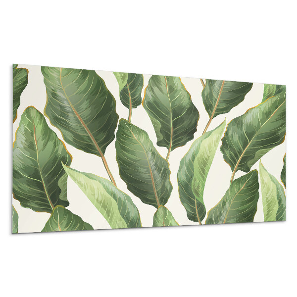 Dekorpanel falra Trópusi stílusú levelek