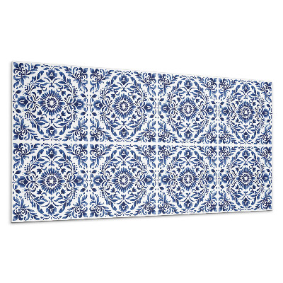 Falpanel Virágminta díszekkel