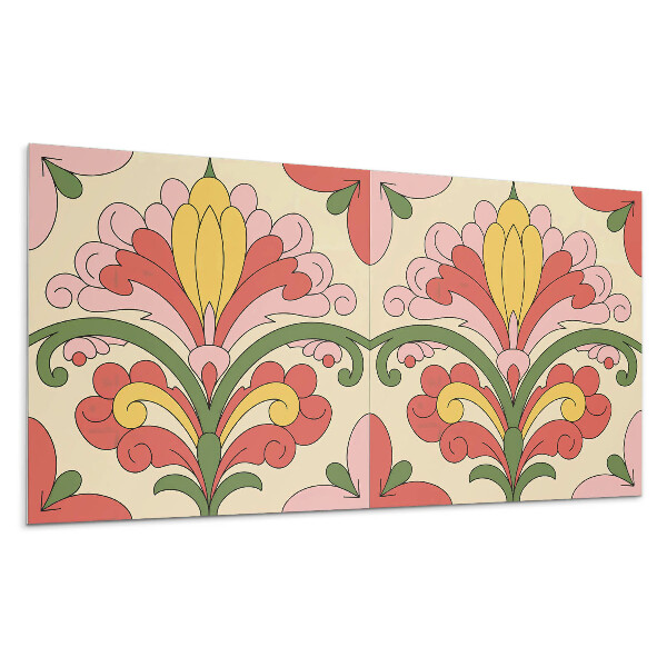 Falpanel Virágos dekoratív minta