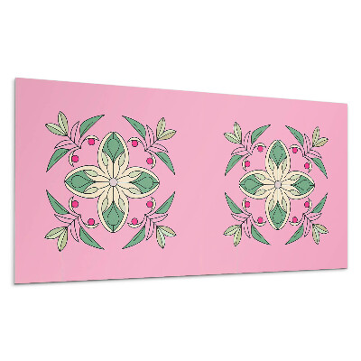 Dekorpanel falra Virágminta levelekkel