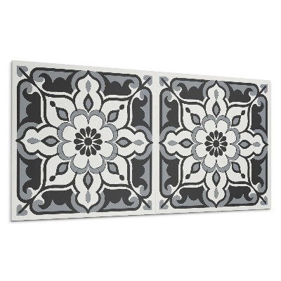 Falpanel Virágminta díszekkel