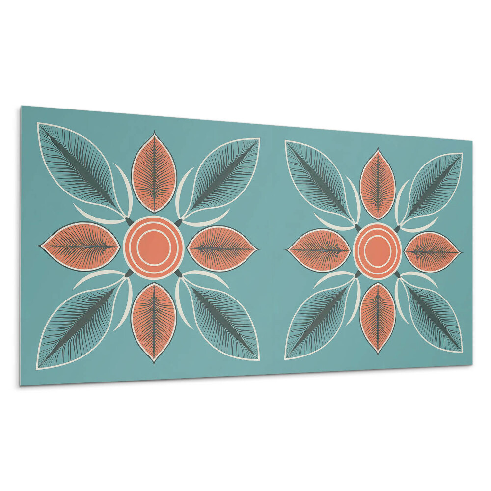 Pvc falpanel Virágminta levelekkel