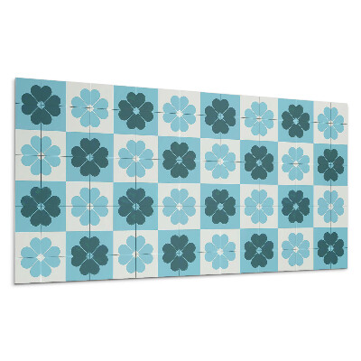 Falpanel Virágos kockás minta