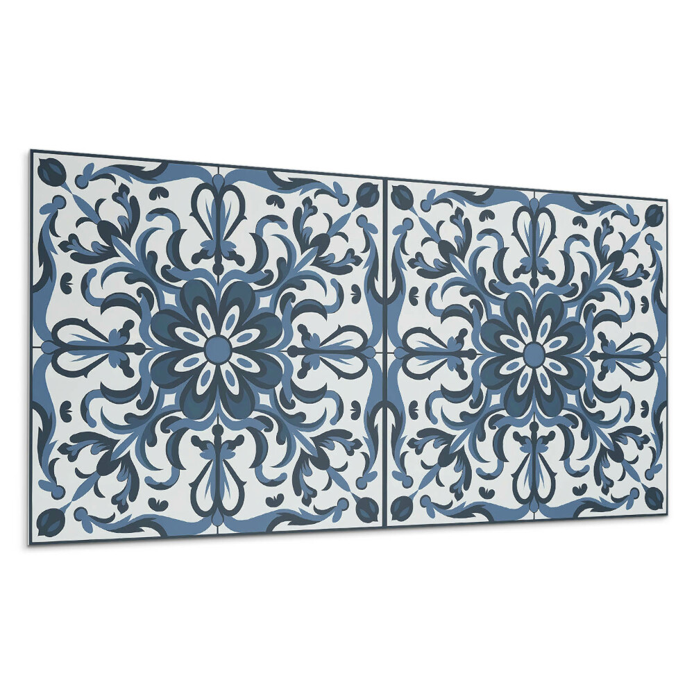 Falpanel Virágminta díszekkel