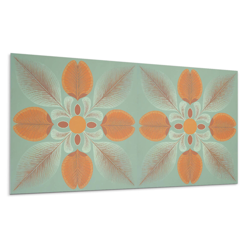 Pvc falpanel Virágminta levelekkel