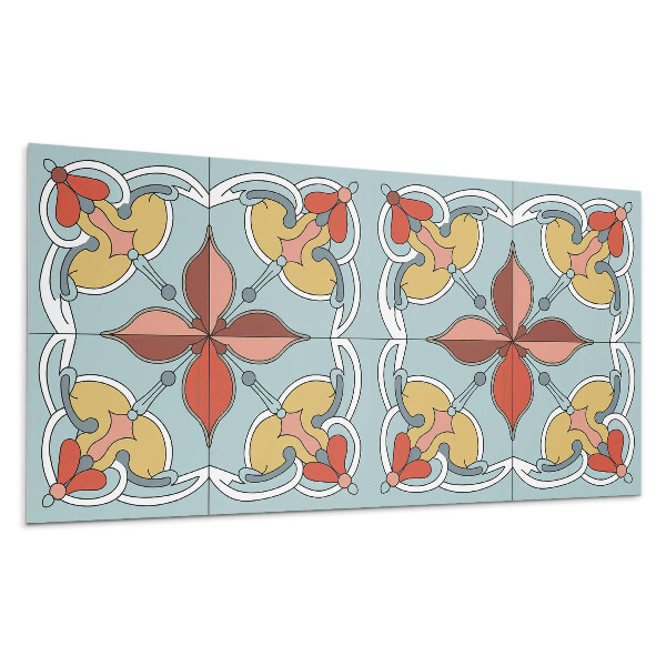 Dekorpanel falra Virágminta részletekkel