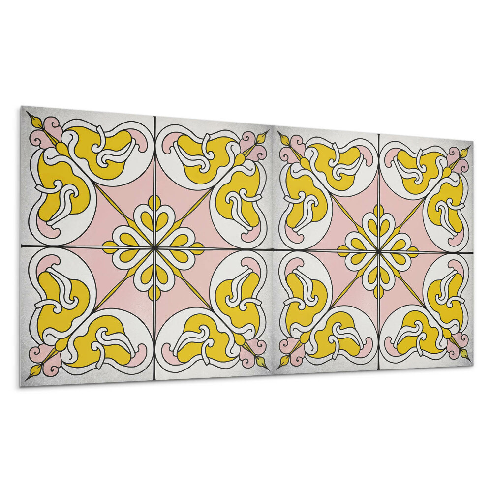 Öntapadó falburkolat Virágmintás csempékben