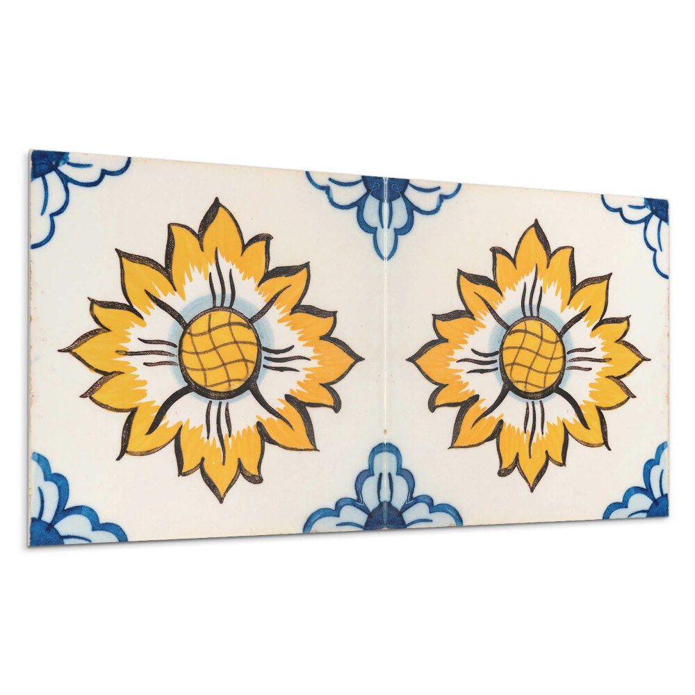 Öntapadó falburkolat Virágos kerámia minta