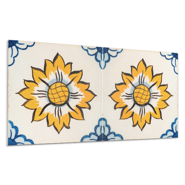 Öntapadó falburkolat Virágos kerámia minta