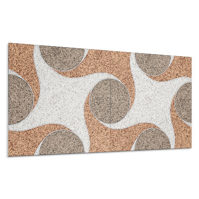 Falpanel Körökkel és hullámokkal díszített minta