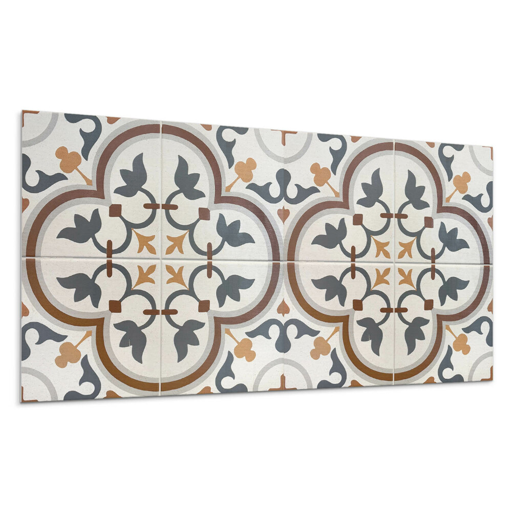 Öntapadó falburkolat Kockás virágmintás