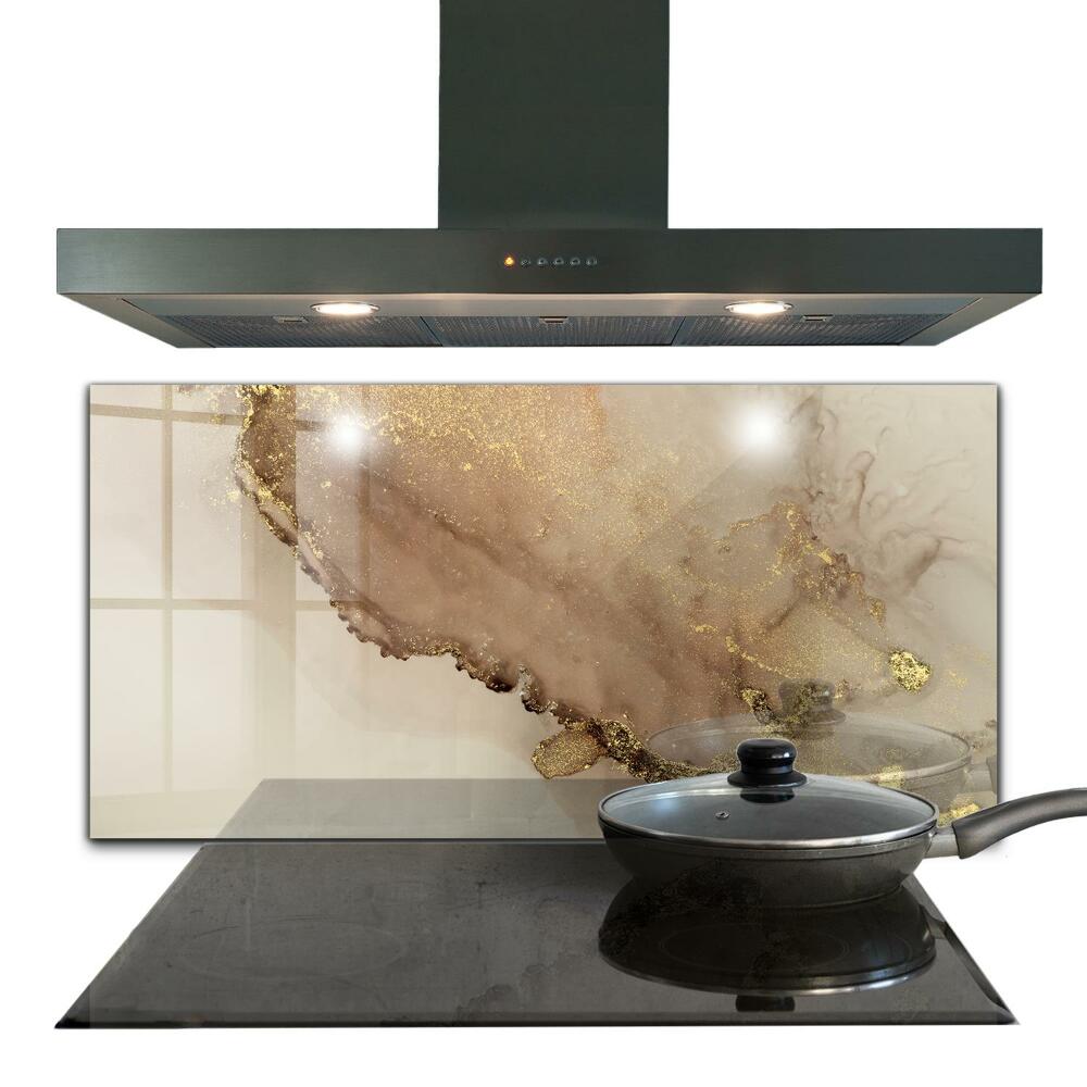 Konyhai panel Absztrakt arany mintázat