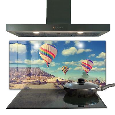 Konyhai hátfal panel Léggömbök a táj felett