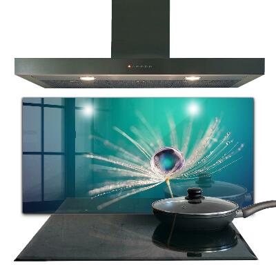 Konyhai hátfal panel Vízcseppes virágmotívum