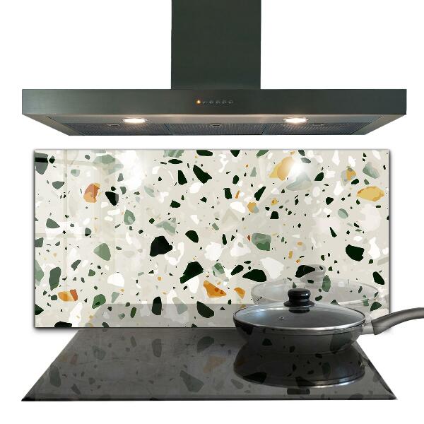 Konyhai hátfal panel Terrazzo mintázatú üvegpanel