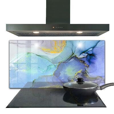 Konyhai fali panel Absztrakt kék és zöld mintázat