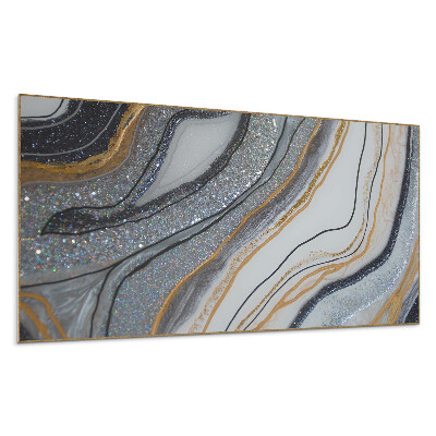 Öntapadó falburkolat Absztrakt hullámok csillogással