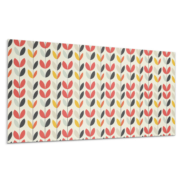 Dekorpanel falra Levélminta a háttérben