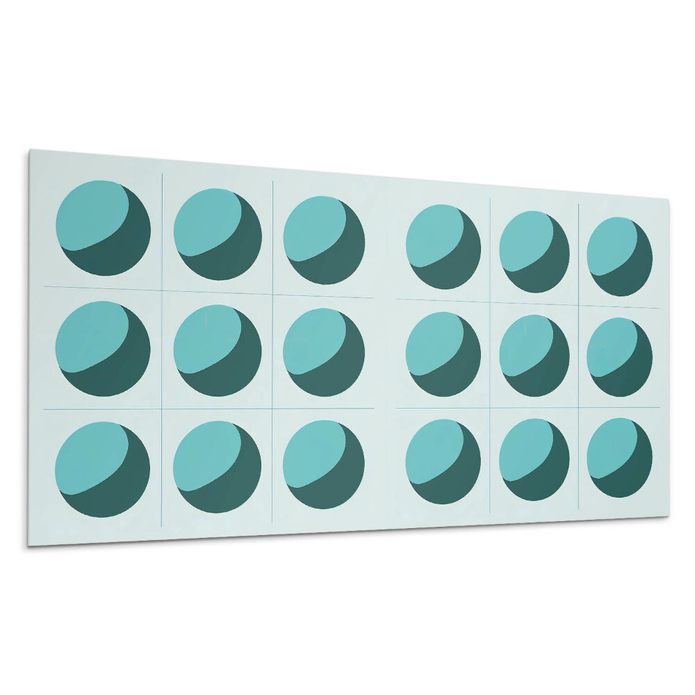 Falpanel Geometriai golyók egy rácsban