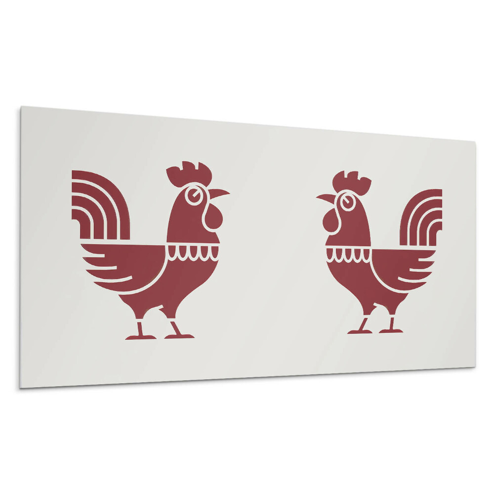 Falpanel Stilizált kakas grafikában