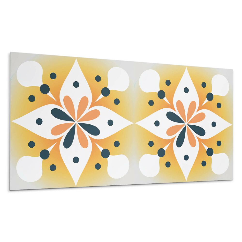 Falpanel Virágminta pöttyökkel