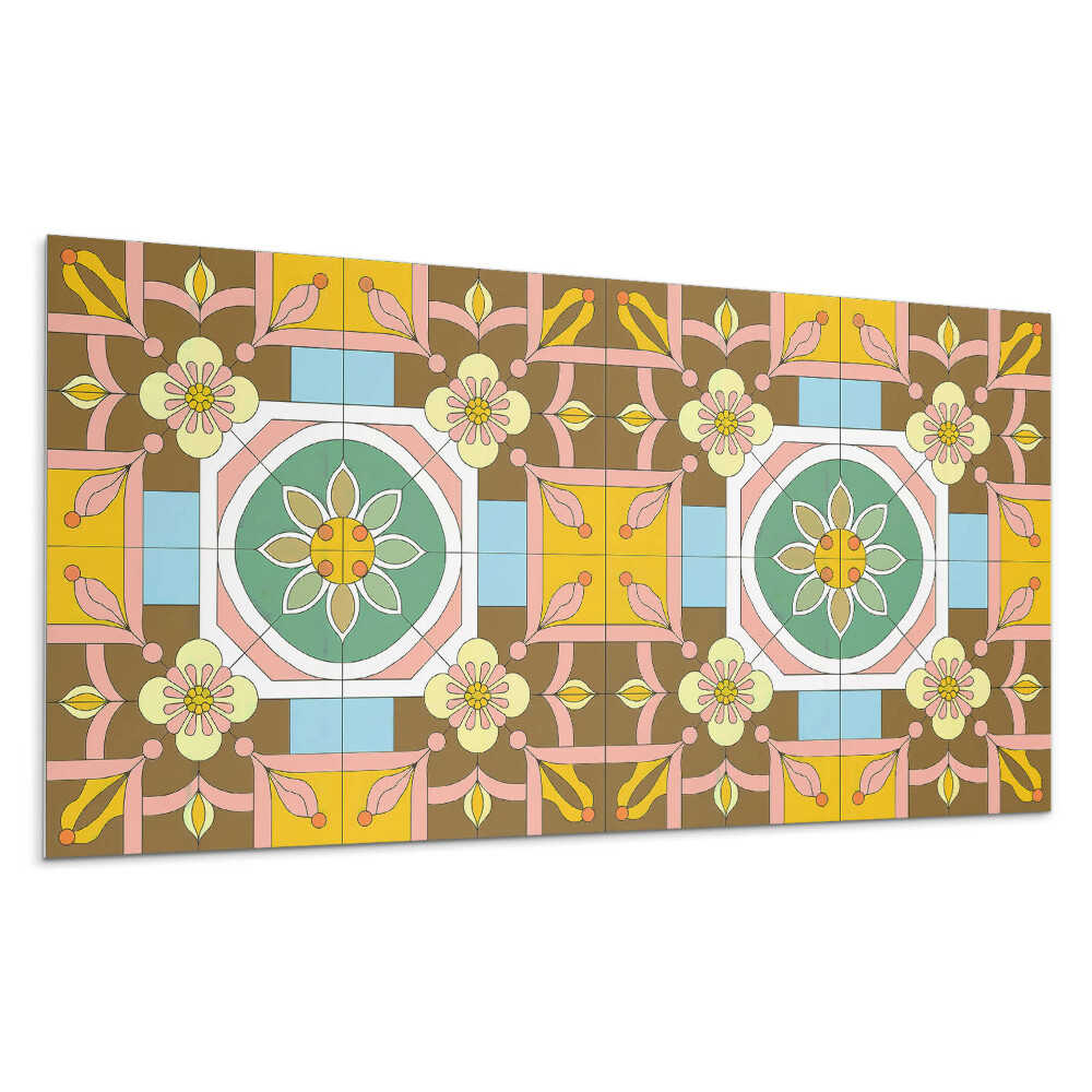 Dekorpanel falra Virágminta a háttérben