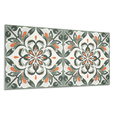 Falpanel Virágminta levelekkel