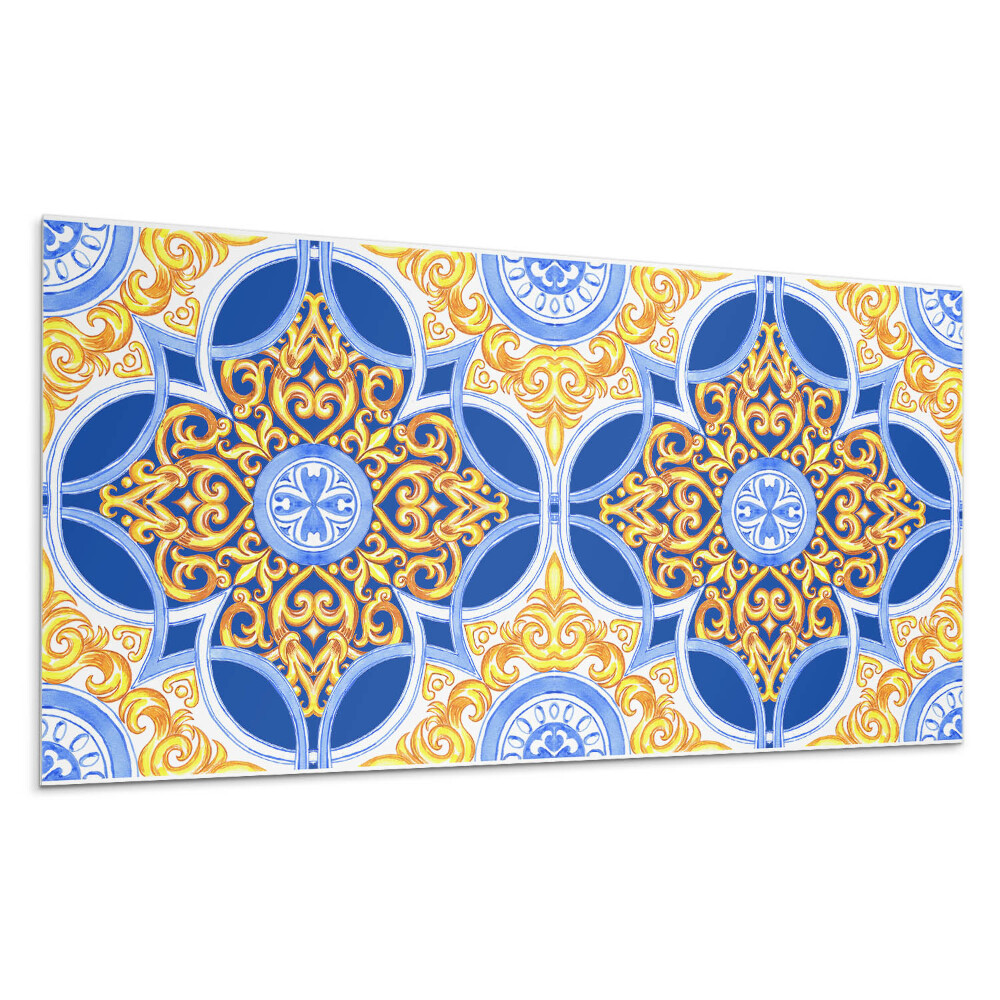 Falpanel Dekoratív minta virágmotívummal