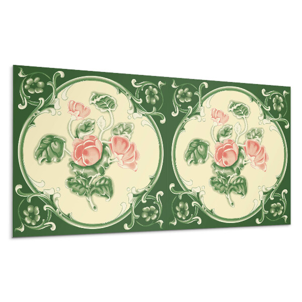 Pvc falburkolat Virágminta levelekkel