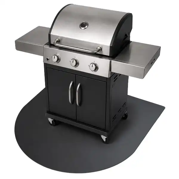 Félovális grill alátét padlóvédő 100x100 cm méretben