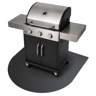 Félovális grill alátét padlóvédő 100x100 cm méretben